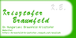 krisztofer braunfeld business card